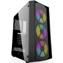 Корпус Powercase Rhombus X3 Mesh LED Black