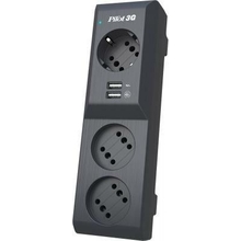 Сетевой фильтр Pilot 3G, 1.8м (3х6 розетки, 2хUSB) черный