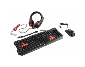 Игровой комплект 3в1 (клавиатура,мышь,гарнитура) Genius KMH-200 Black USB