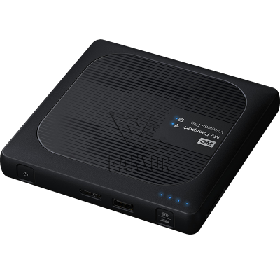 Внешний жесткий диск 1Тб Western Digital My Passport Wireless Pro [WDBVPL0010BBK]