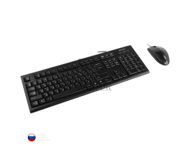 Клавиатура и мышь (проводной комплект) A4Tech KR-8520D Чёрный