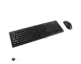 Клавиатура и мышь (проводной комплект) A4Tech KRS-8372 Чёрный