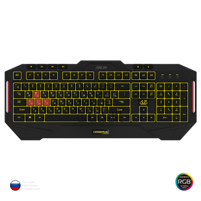 Клавиатура игровая ASUS Cerberus MKII RGB Чёрная