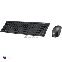 Клавиатура и мышь (беспроводной комплект) ASUS W2500 Чёрный