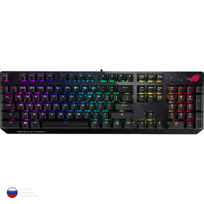 Клавиатура механическая игровая ASUS ROG Strix Scope [Cherry MX Red] Чёрная
