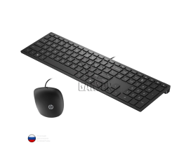 Клавиатура и мышь (проводной комплект) HP Pavilion 400 Wired [4CE97AA] Чёрный