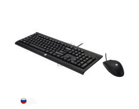 Клавиатура и мышь (проводной комплект) HP C2500 [H3C53AA] Чёрный