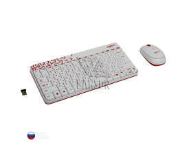Клавиатура и мышь (беспроводной комплект) Logitech Wireless Desktop MK240 Nano [920-008212] Белый