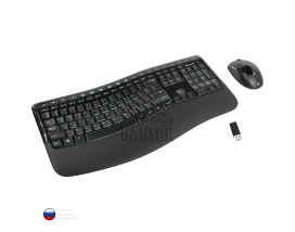 Клавиатура и мышь (беспроводной комплект) Microsoft Wireless Comfort Desktop 5050 [PP4-00017] Чёрный