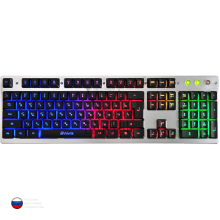 Клавиатура игровая Oklick 770G Iron Force Серая/Чёрная