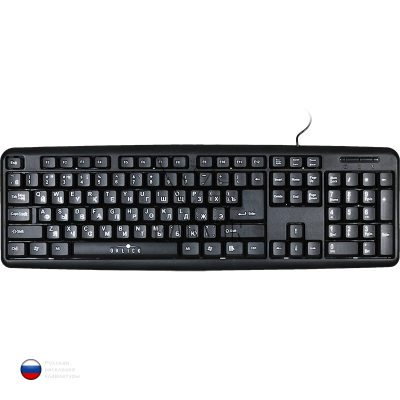 Клавиатура Oklick 180M PS/2 Чёрная
