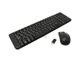 Клавиатура и мышь (беспроводной комплект) Logitech MK220 Чёрный