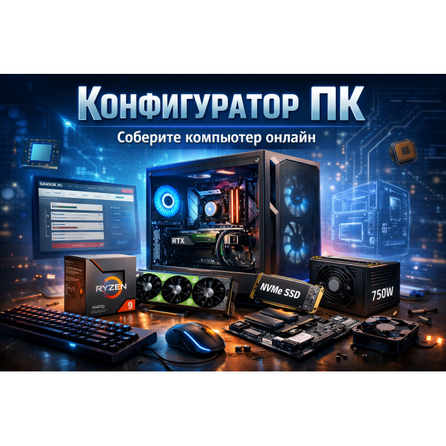 Конфигуратор ПК GANSOR — как собрать компьютер онлайн