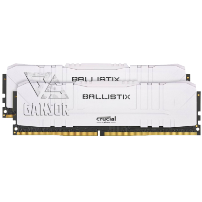 Оперативная память 16 Гб DDR4 3000MHz Crucial Ballistix White [BL2K8G30C15U4W] [2x8 Гб KIT]