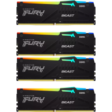 Оперативная память 128Gb DDR5 5200MHz Kingston Fury Beast Black RGB [KF552C40BBAK4-128] [4x32Gb KIT]