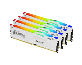 Оперативная память 64Gb DDR5 6000MHz Kingston Fury Beast White RGB [KF560C40BWAK4-64] [4x16Gb KIT]