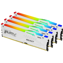 Оперативная память 64Gb DDR5 6000MHz Kingston Fury Beast White RGB [KF560C40BWAK4-64] [4x16Gb KIT]
