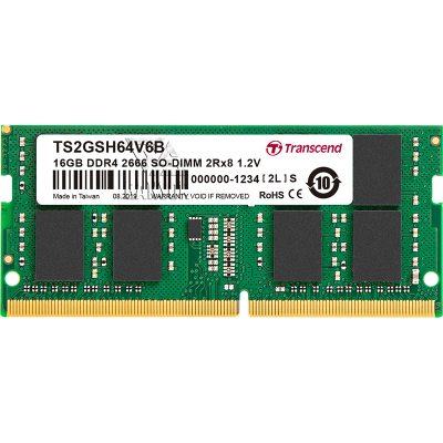 Оперативная память 16 Гб DDR4 2666Mhz Transcend SO-DIMM [TS2GSH64V6B]