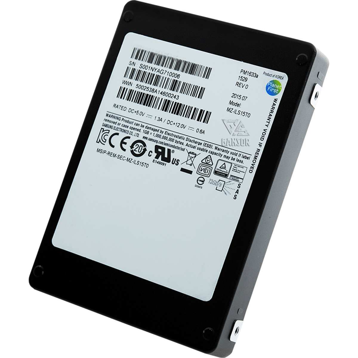 Твердотельный накопитель 960Гб SSD Samsung PM1633a [MZILS960HEHP-00007]