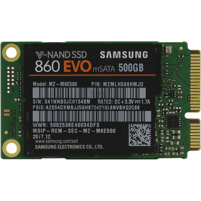 Твердотельный накопитель 500Гб SSD Samsung 860 EVO Series [MZ-M6E500BW]